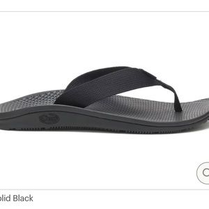 Chaco black flip flops, size 8.5